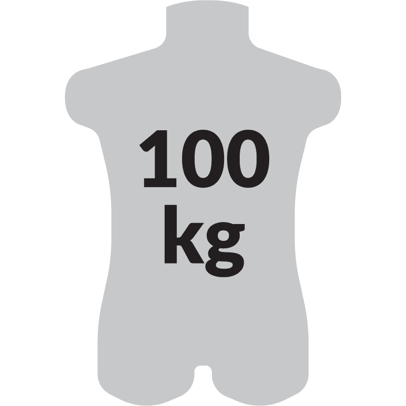 Poids maxi utilisateur 100kg