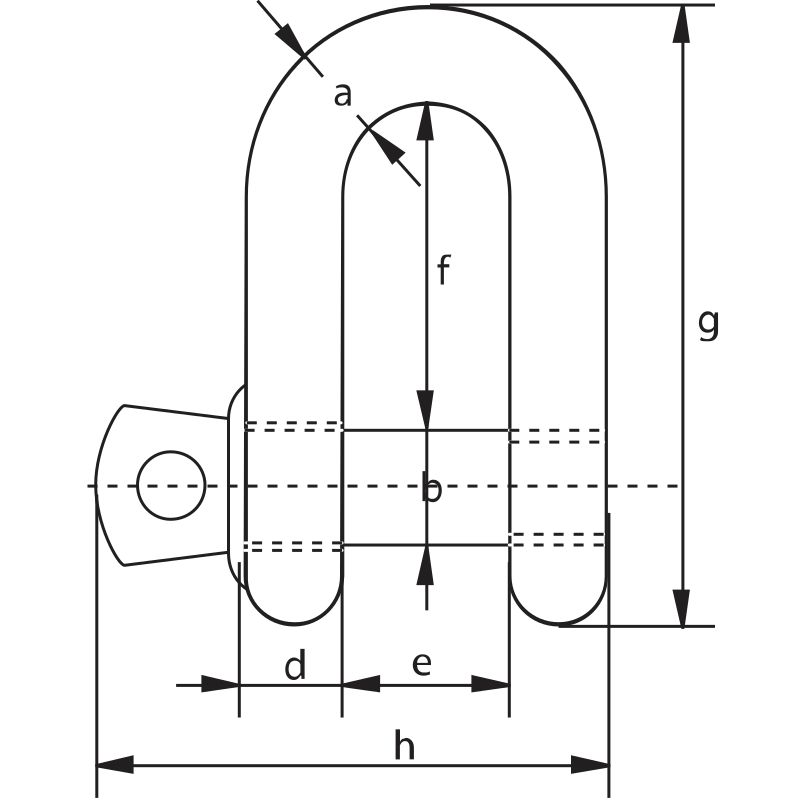 Manille droite à visser type g-4151