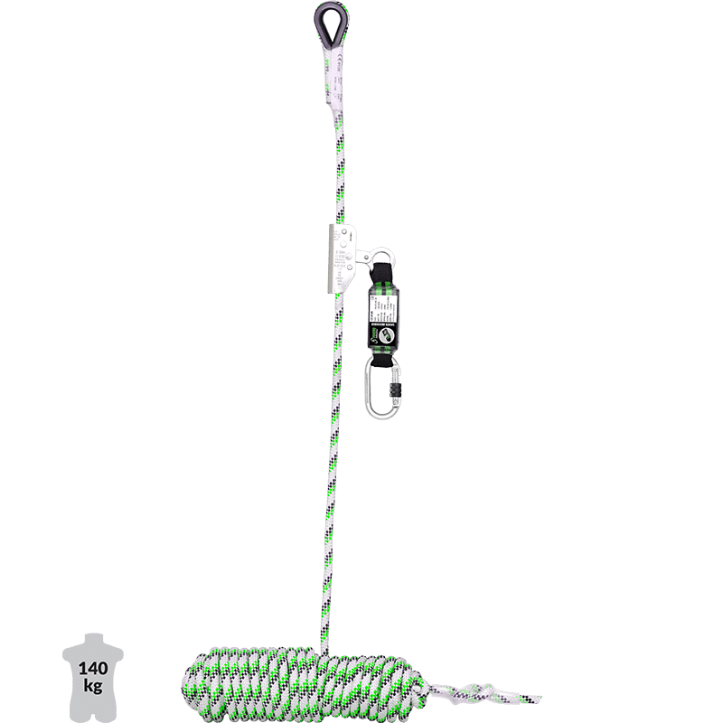 ANTI-CHUTE COULISSANT VERTICAL À CORDE - SUPPORT ASSURAGE EN CORDE KIT COMPLET 14 ANTI-CHUTE COULISSANT VERTICAL À CORDE - SUPPORT ASSURAGE EN CORDE KIT COMPLET | Corderie Dor